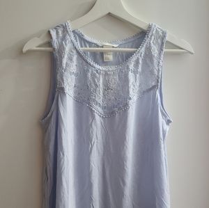H&M Light Blue Lace Tank